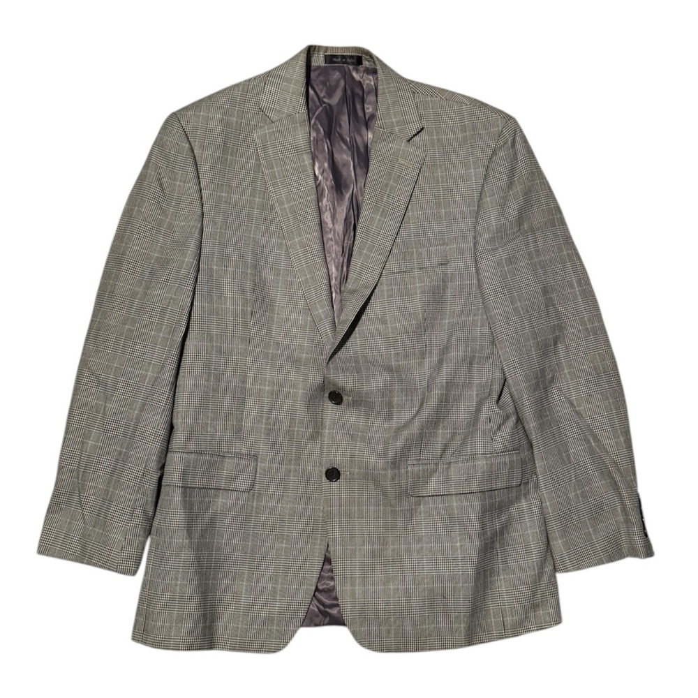 Lauren Ralph Lauren Men's Gray Glen Check Blazer, 42R